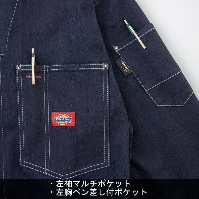 デッキーズ　半袖インディゴつなぎ　送料無料 楽天市場】ディッキーズ つなぎ 半袖 ストレッチ デニム