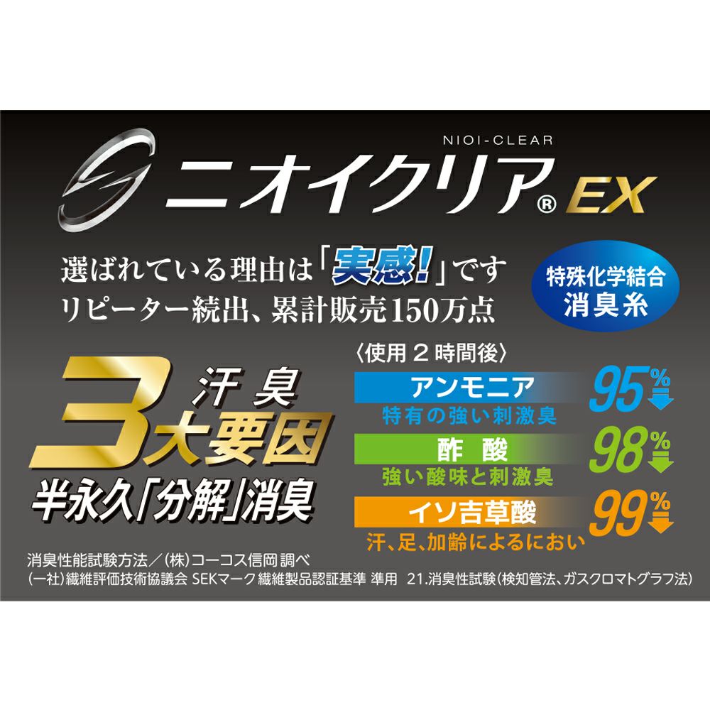 ニオイクリアEX】強力消臭今治ブランド認定フェイスタオル|コーコス