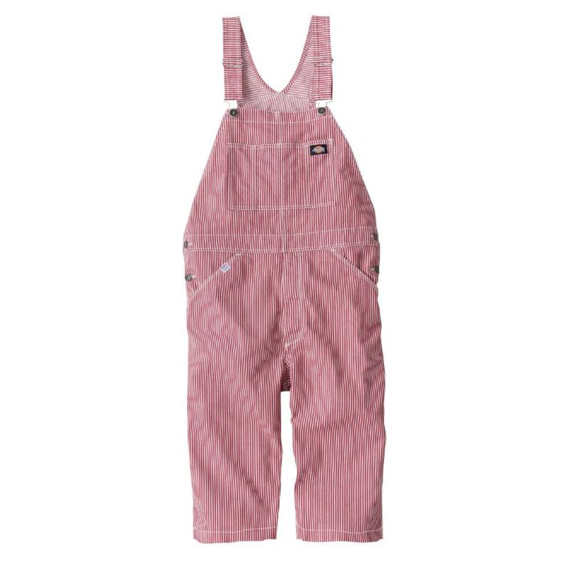 D-7103【Dickies】ライトヒッコリーストレッチオーバーオールショート丈