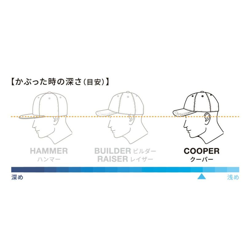 スッキリ浅めのかぶり心地