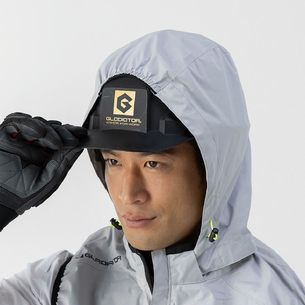 ヘルメット対応フード